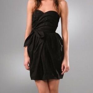 Marc Jacobs Ruched Strapless Dress with Sweetheart Neck and Exposed Zipper